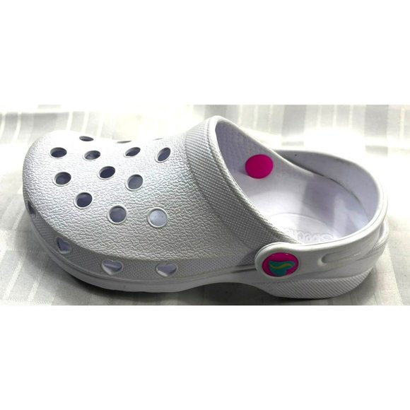 Skechers Youth Girls Heart Charmer Clogs, color white, size 12 - Picture 8 of 10